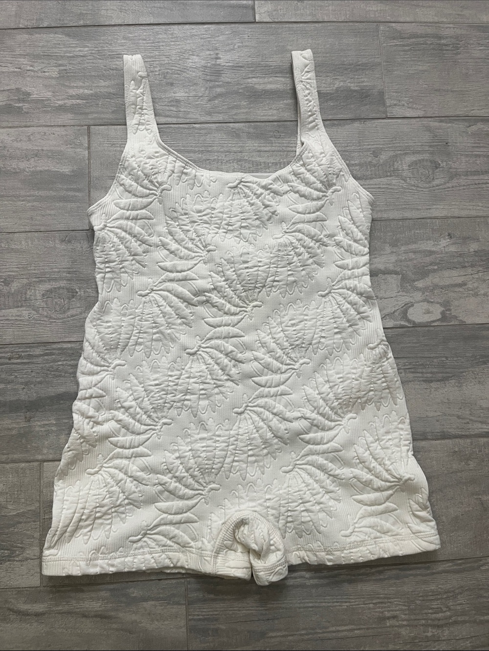 Farm Rio Brazil White Quilted Sporty Romper